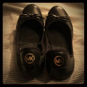 Michael Kors black City Ballet Flats